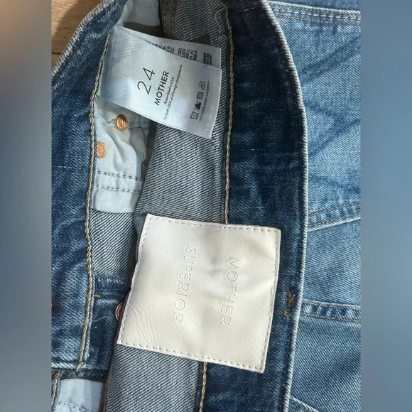 NWT Mother Superior The Hiker Skimp Jeans in Dream Team Wash - Women’s Size 24 - Picture 4 of 12